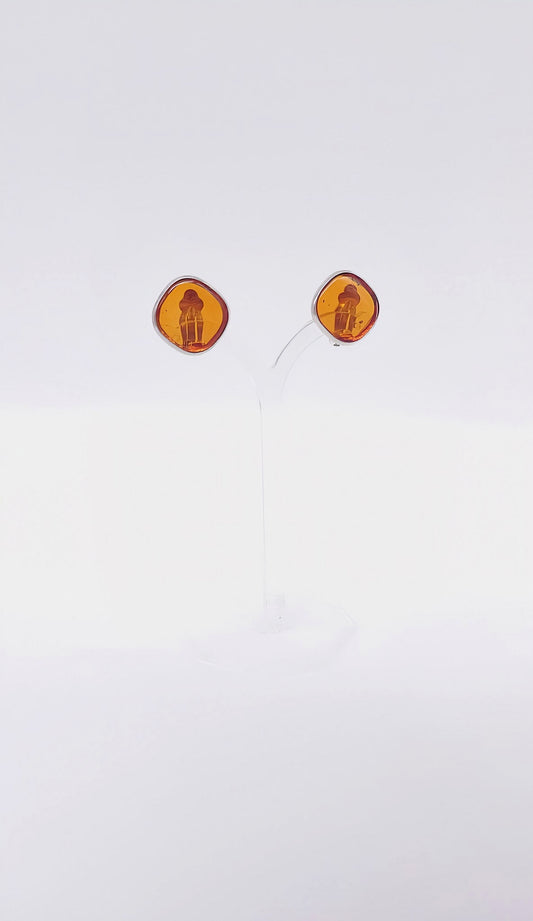 Ohrringe ohne Ohrlöcher – Bernstein-Clips in elegantem Design